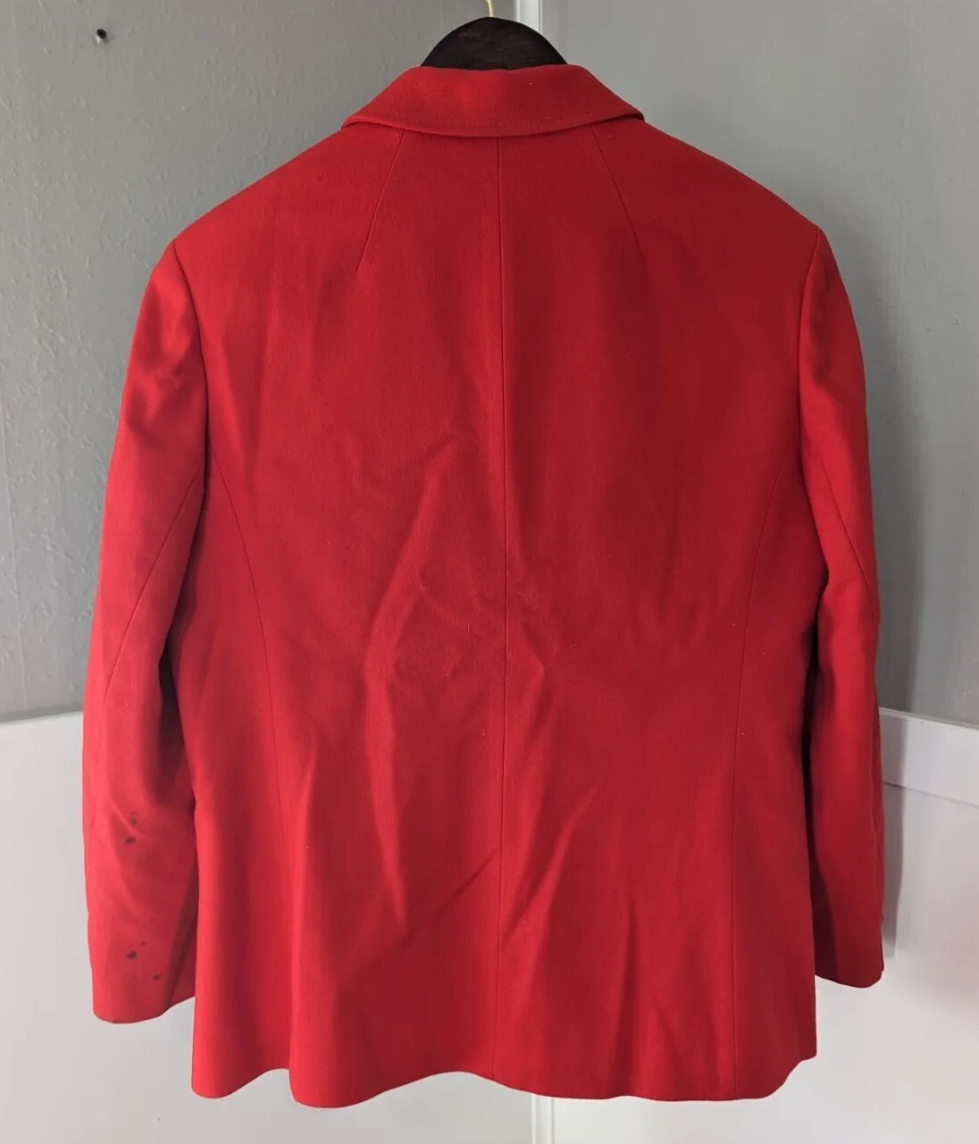 VTG Womens Pendleton Red Virgin Wool Blazer USA Sz XS 23.5″ Sleeve 26″ Length