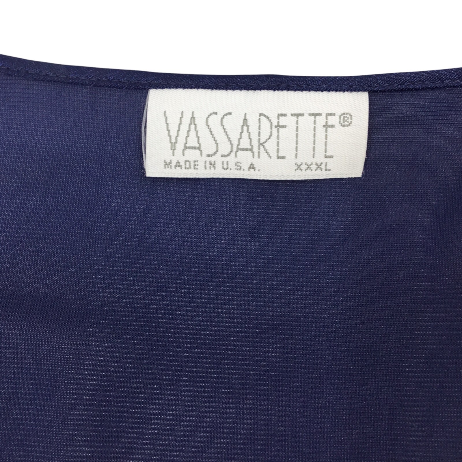 Vassarette Vintage Robe NWT Navy Blue Size XXXL 3XL Nylon USA Lightweight Gown