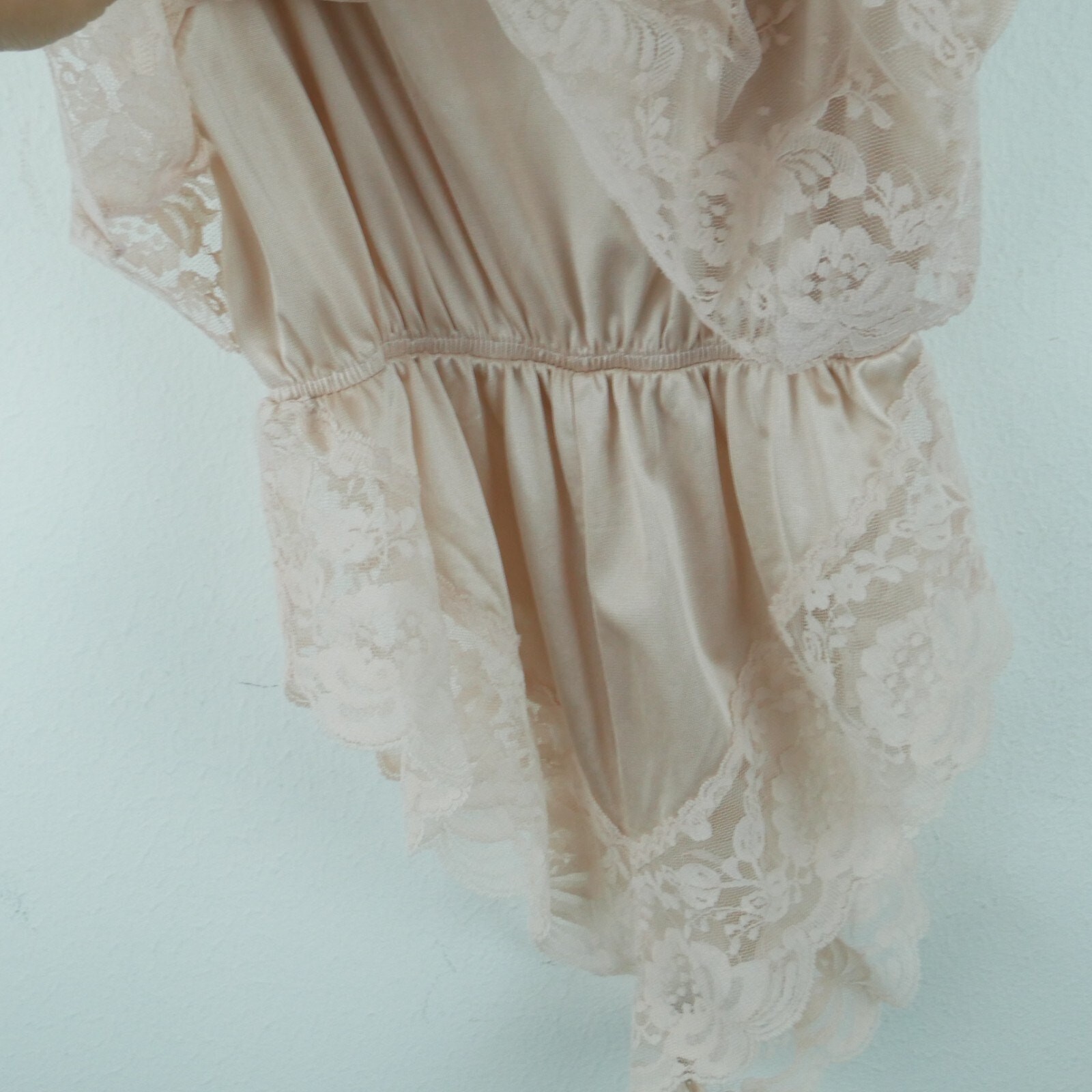 Vintage Small Teddy Bodysuit Lace Coquette Babydoll Soft Girl Grunge Slip Bow