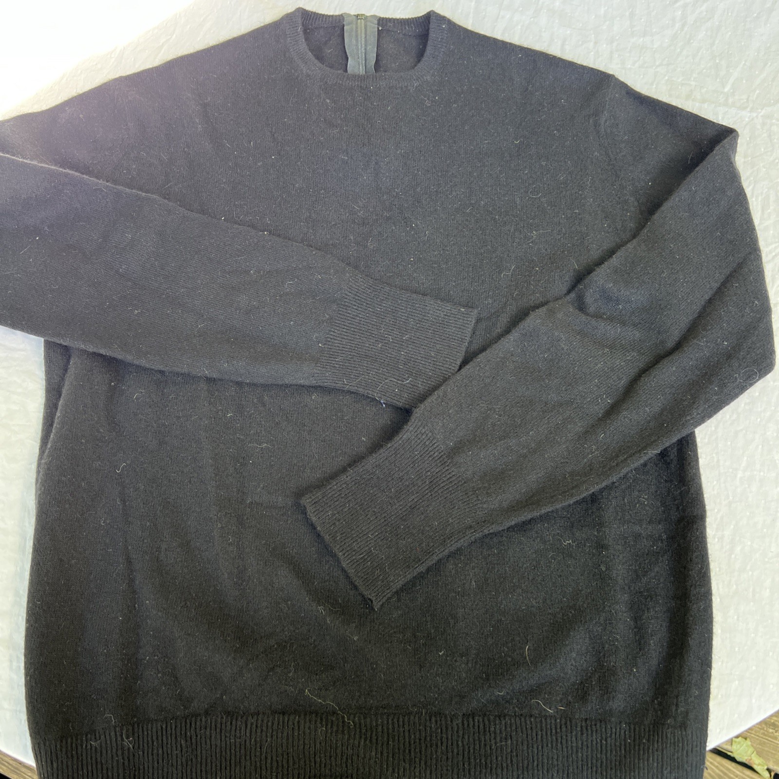 vintage wool sweater 1/4 Zip Back Long Sleeve MED Round Neck Soft Retro