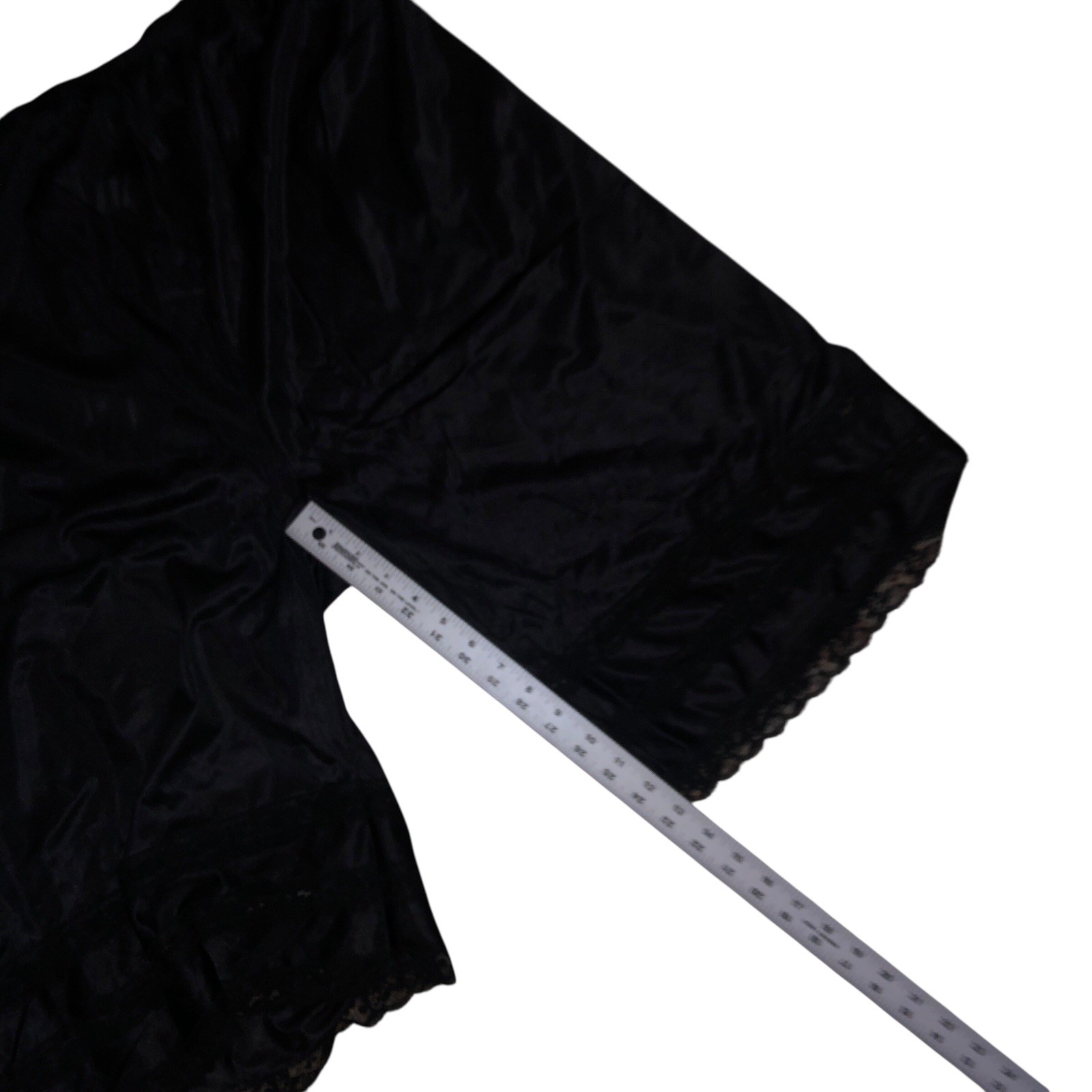 Vintage PerfectForm Nylon Pettipants Size 22/24 Black Slip Shorts Sissy 27” Long