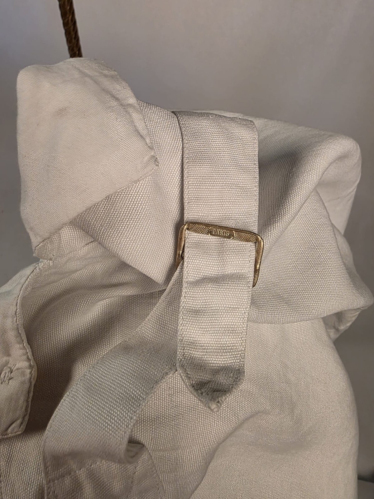 ANTIQUE VICTORIAN 19TH C MEN’S WHITE RIDING BREECHES PANTS W BUCKLE BACK