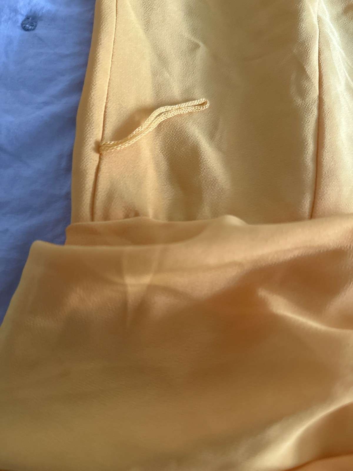 VTG 1980’S RETRO JONI BLAIR YELLOW SHOULDER PADS RAYON MIDI DRESS 8 Medium