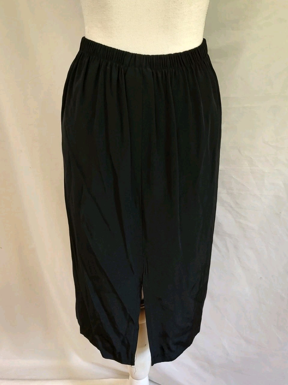 80’s Vintage Skirt Diana Marco Gold Metallic Lace Wrap Black Pencil Cut Sz 16