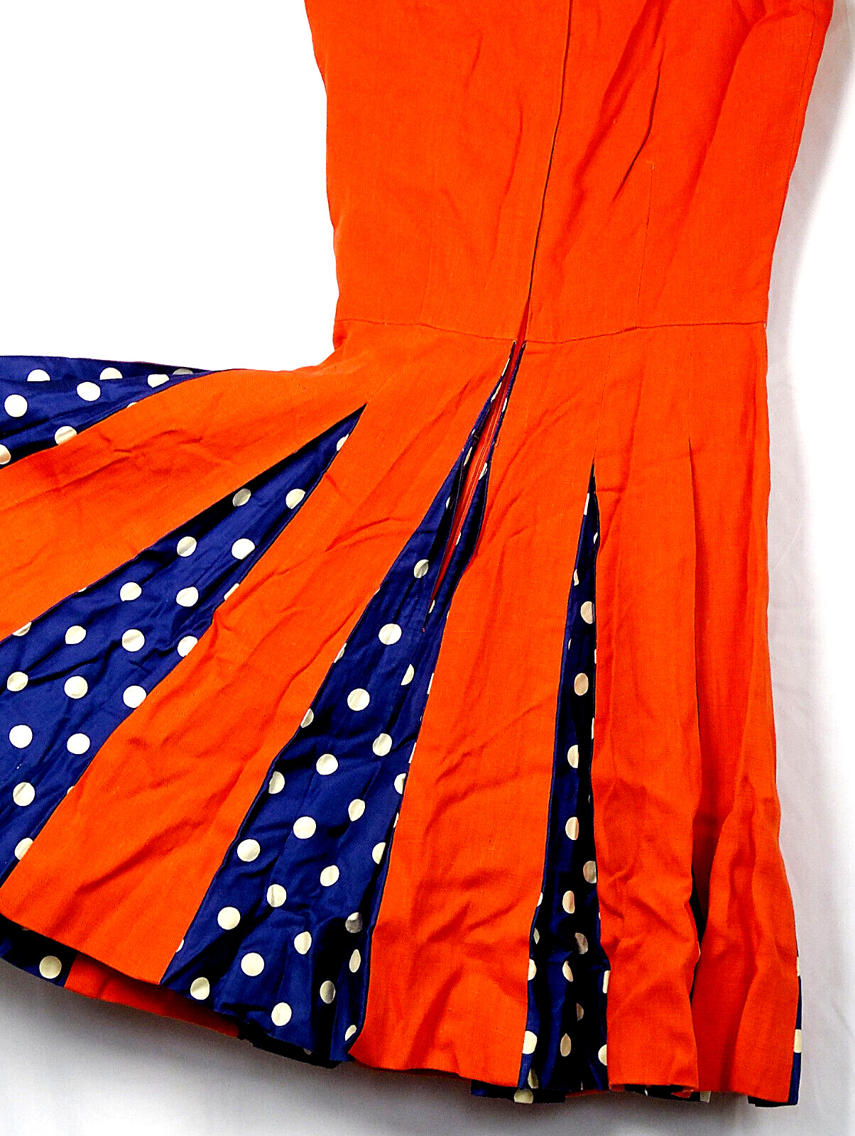 VTG 50s Judi Herron’s Top Drawer of Los Angeles Pleated Fit & Flare Red Dress 2