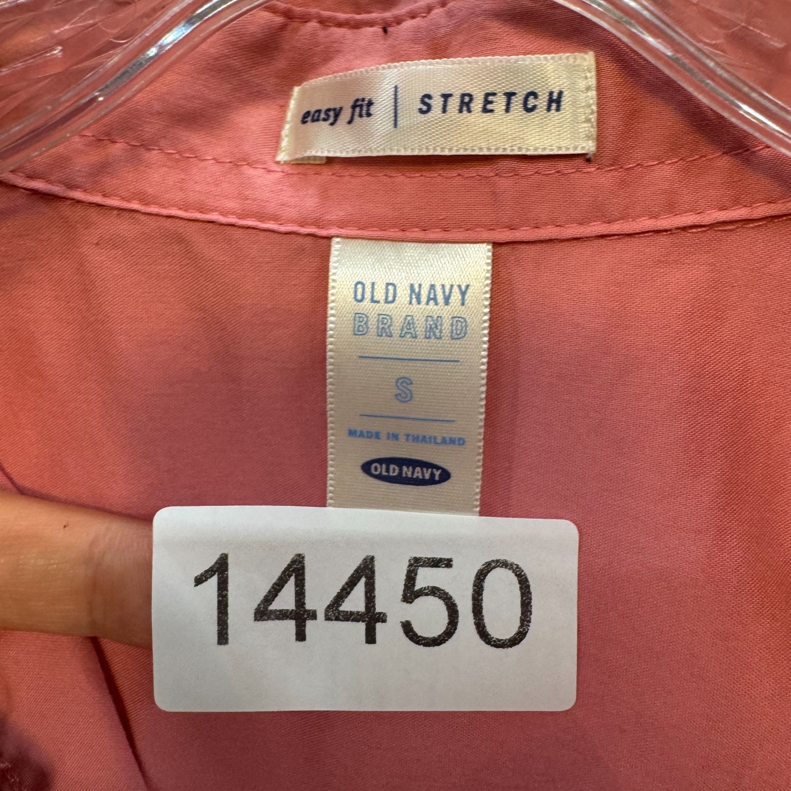 Y2K Vintage Button Top Blouse Medium Salmon Pink Collared Corpcore Office Siren
