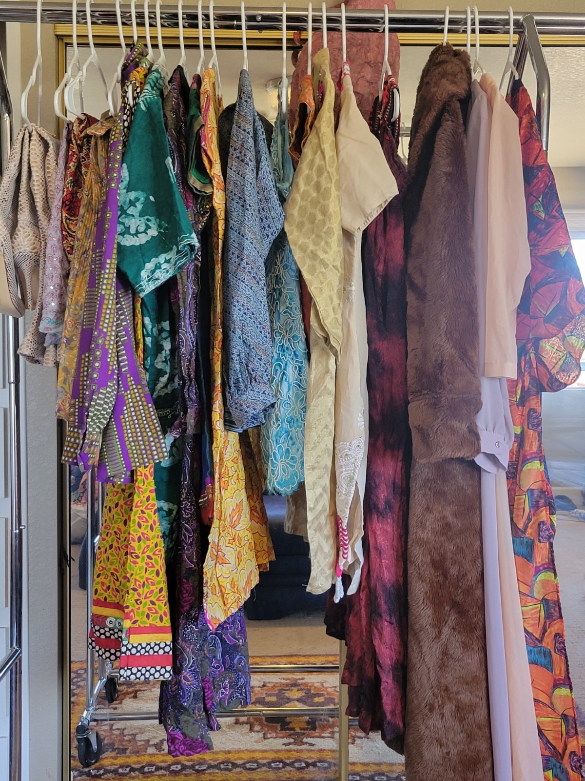 ECLECTIC LOT #2 (20) ITEMS BOOTS,SKIRTS,DRESSES,ROBE, VINTAGE, BOHEMIAN VNTG