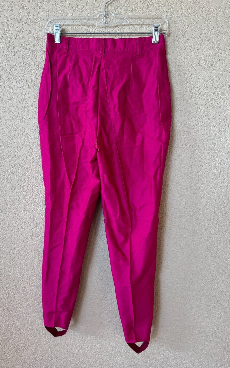 The Limited Vintage 80s Stirrup Pants Bright Pink Rayon Blend Spandex Stretch 10