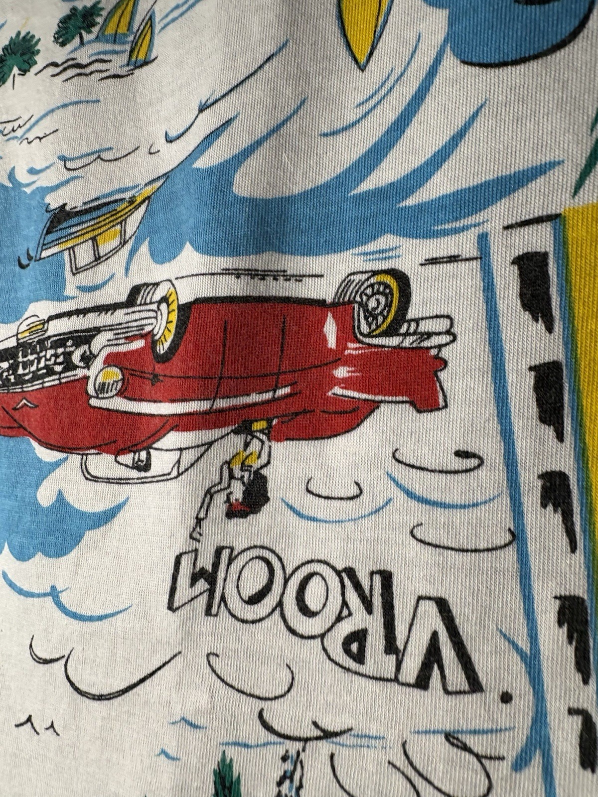Vtg 80′ Instant Glamour Limited Express Cotton Graphic Tee Holiday Motel Cars M