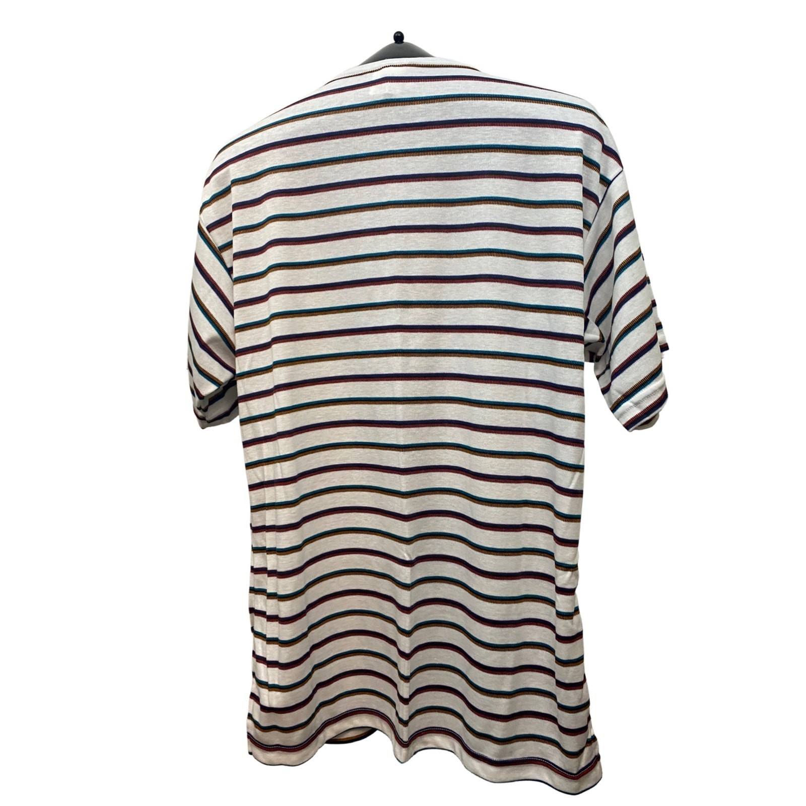 1990s Stripe Cotton T Shirt USA Made Looks Unworn / Women’s Medium ^