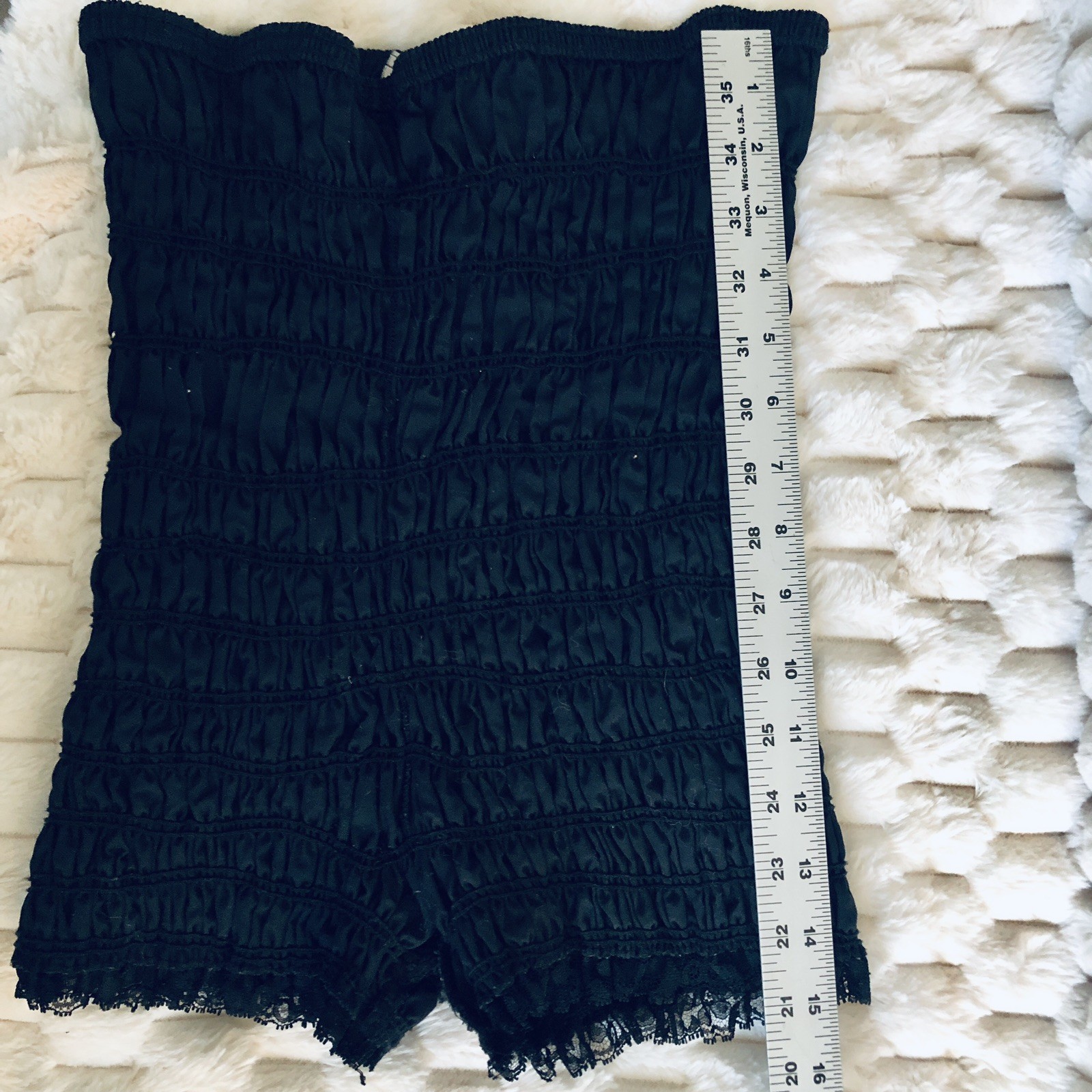 Vtg Malco Modes Black Square Dance Pettipants Ruffled Sissy Pants Rockabilly XL