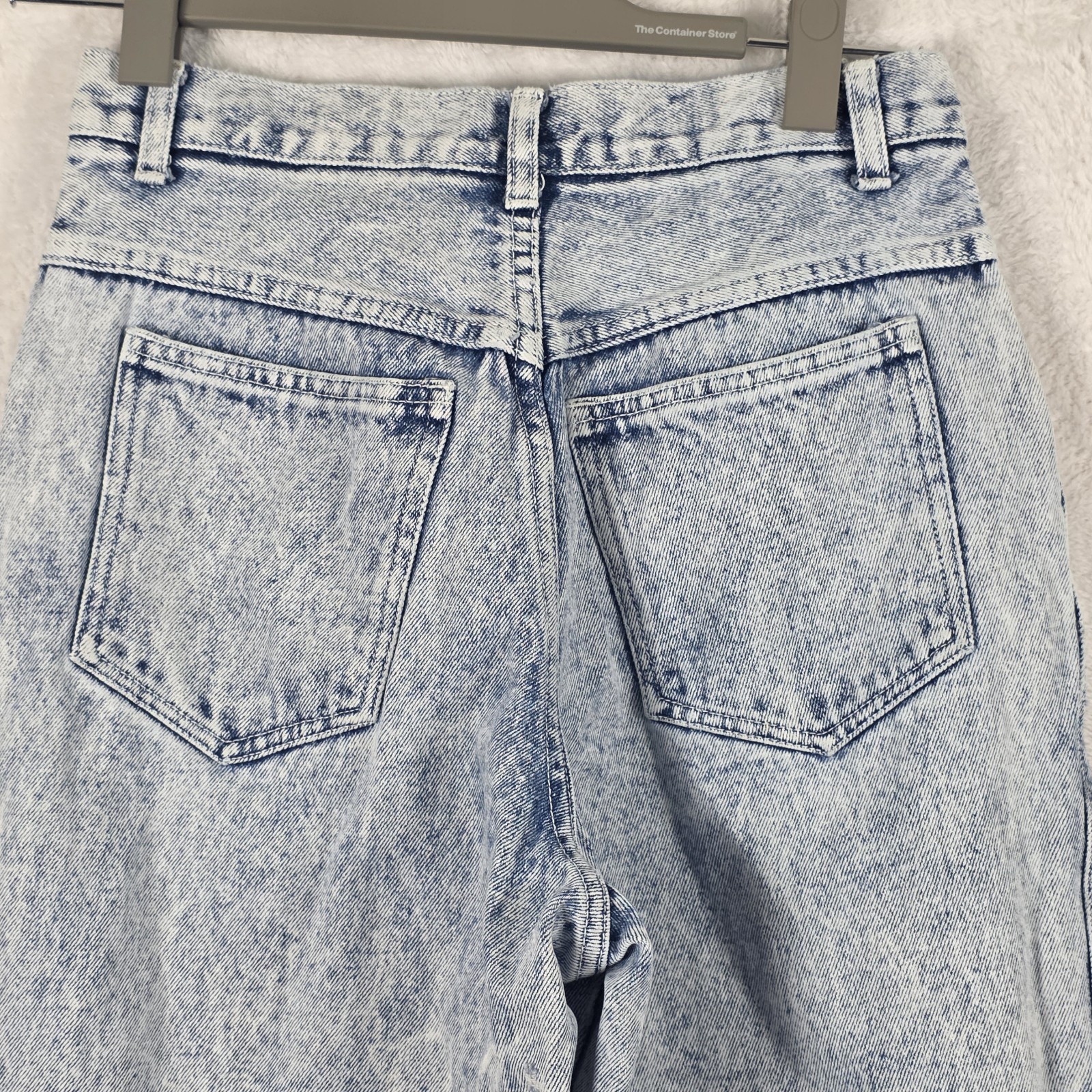 Vintage 80s STEFANO High-Waisted Stretch Acid Wash Skinny Mom Jeans, Size 8
