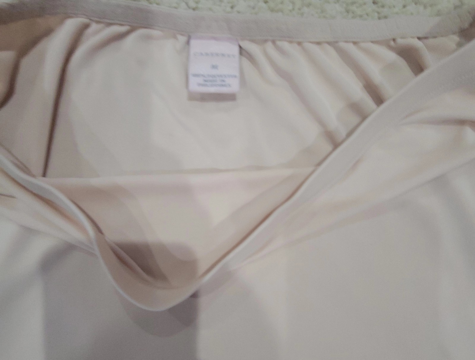 Cabernet Beige/Nude Short Polyester Elastic Waist 1/2 Slip SZ M
