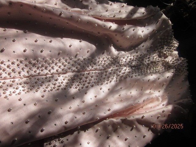 Robert David Morton couture shibumi style pearl studded coat and dress