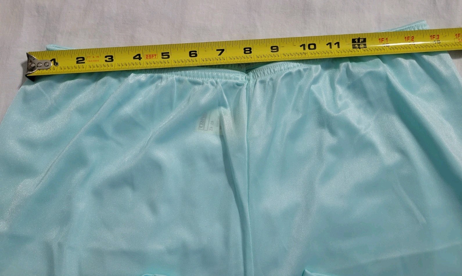 Vtg Pajama Set Aqua Blue Montgomery Ward 40/42 100% Nylon Button Up Lace NOS