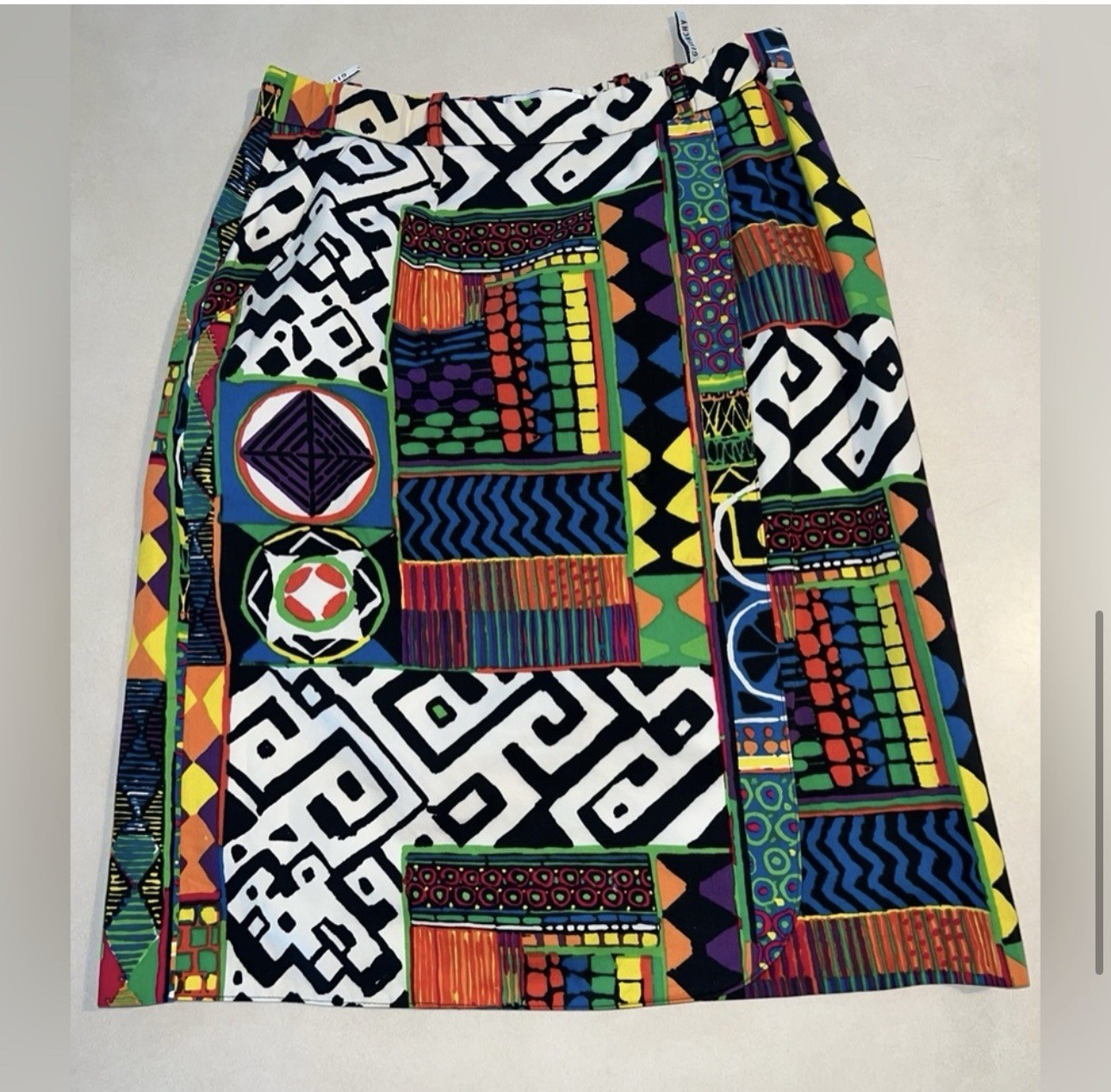 Vintage Givenchy En Plus Jacket and Skirt Set 10 Abstract Colorful 80s 90s