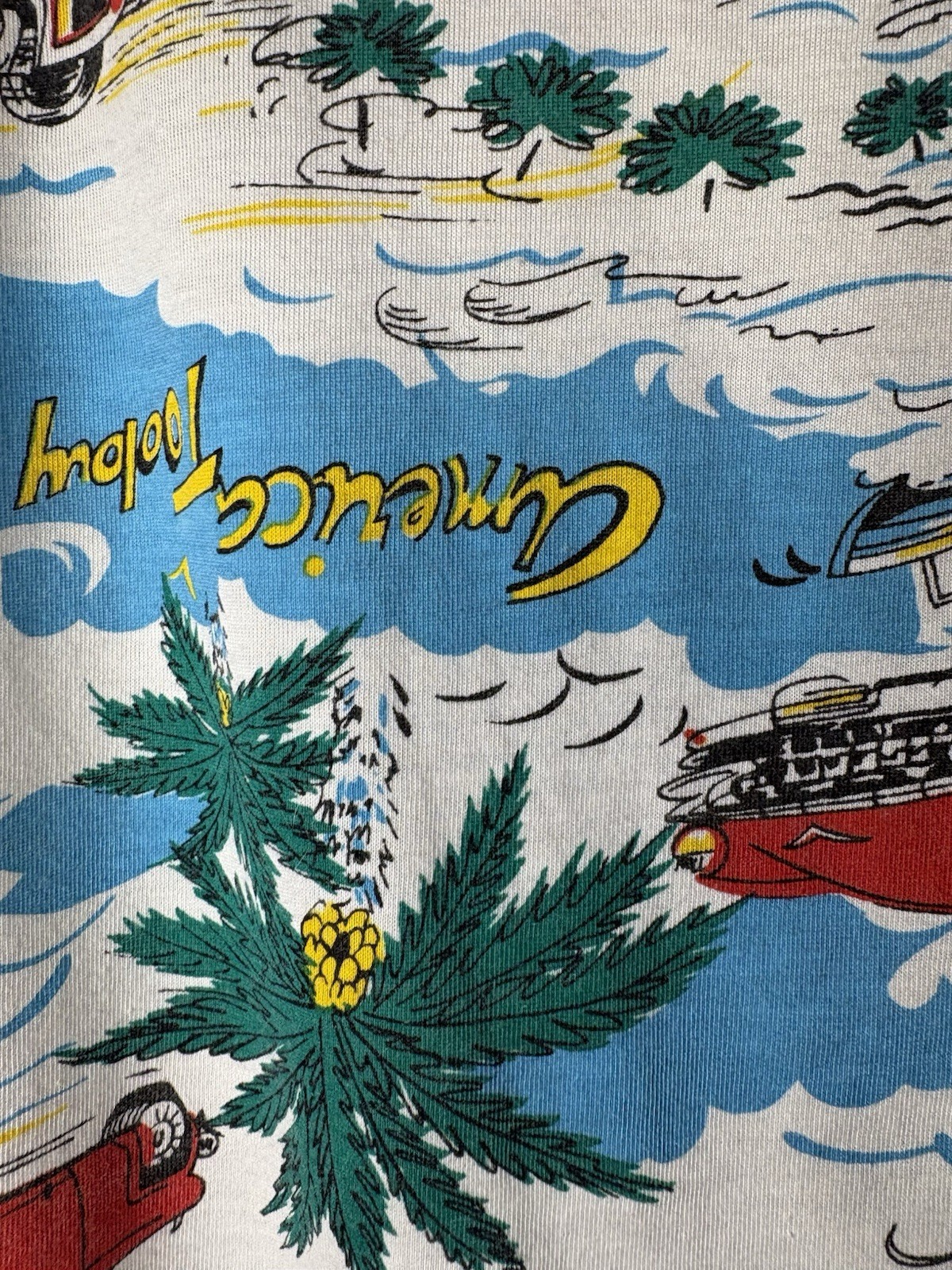 Vtg 80′ Instant Glamour Limited Express Cotton Graphic Tee Holiday Motel Cars M