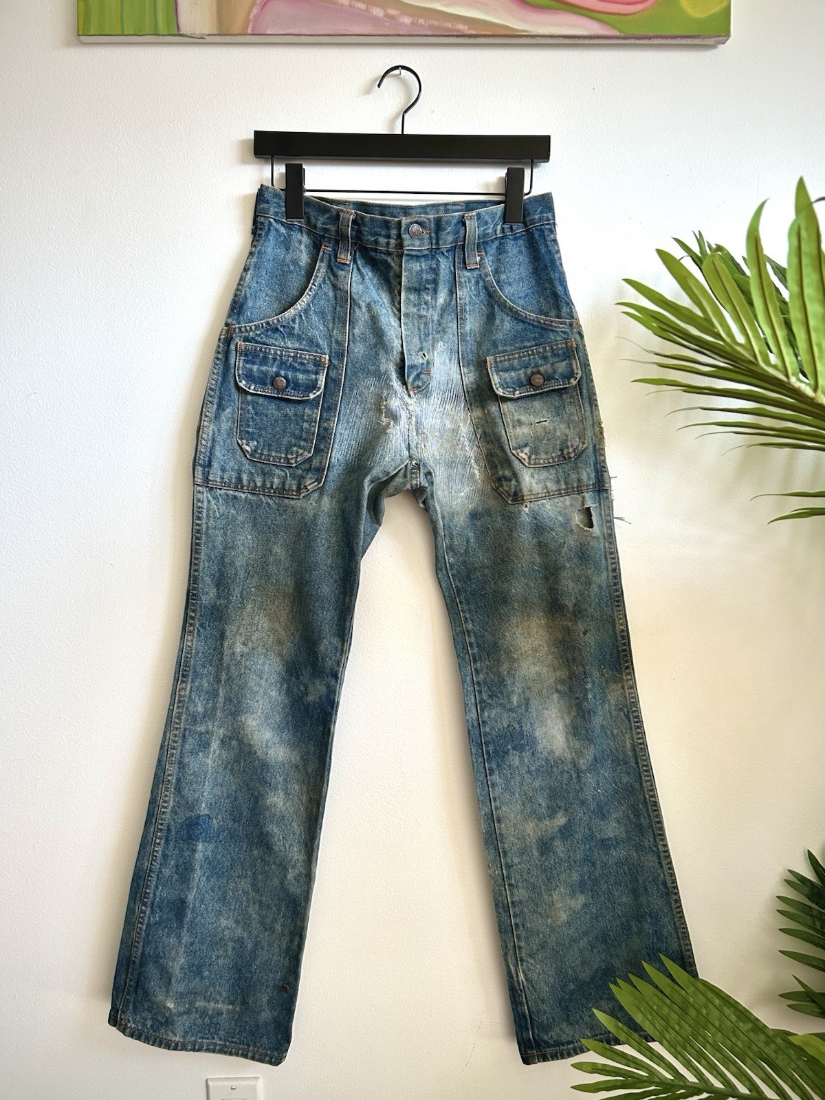 1970s Mr Leggs Distressed Women’s Denim Flare Jeans