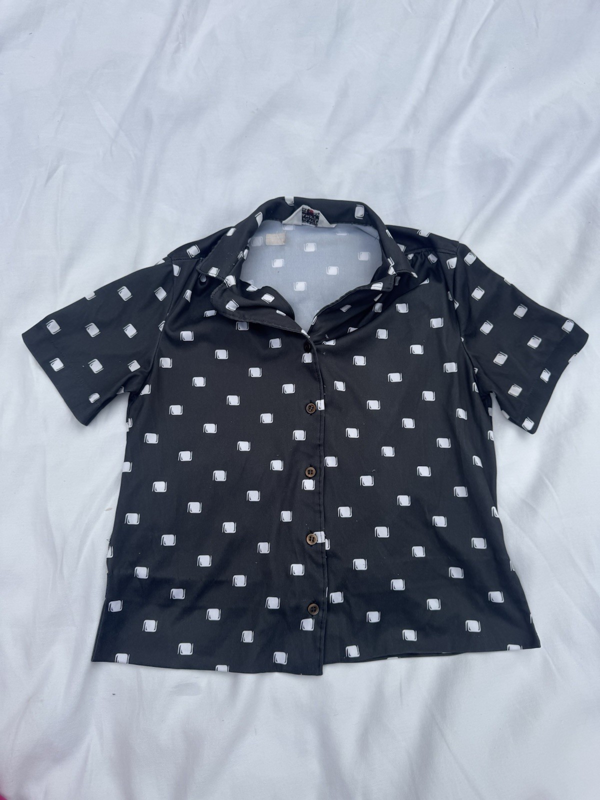Vintage 1970s Sears And Roebuck Women’s Perma-Prest Blouse Size Small