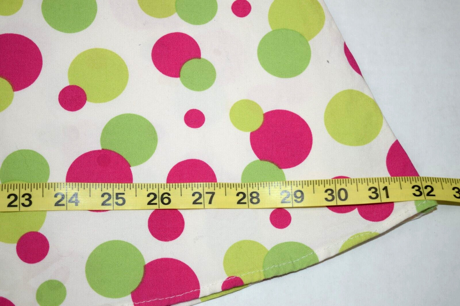 VTG Dress Jessica Howard S/M 80s Pink Green Circle Kaleidoscope Adjusted Straps