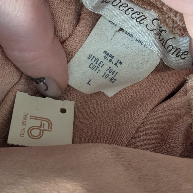 Vintage 80s Harem-Light pants Satin L Balloon Rose Gold NWT vintage deadstock