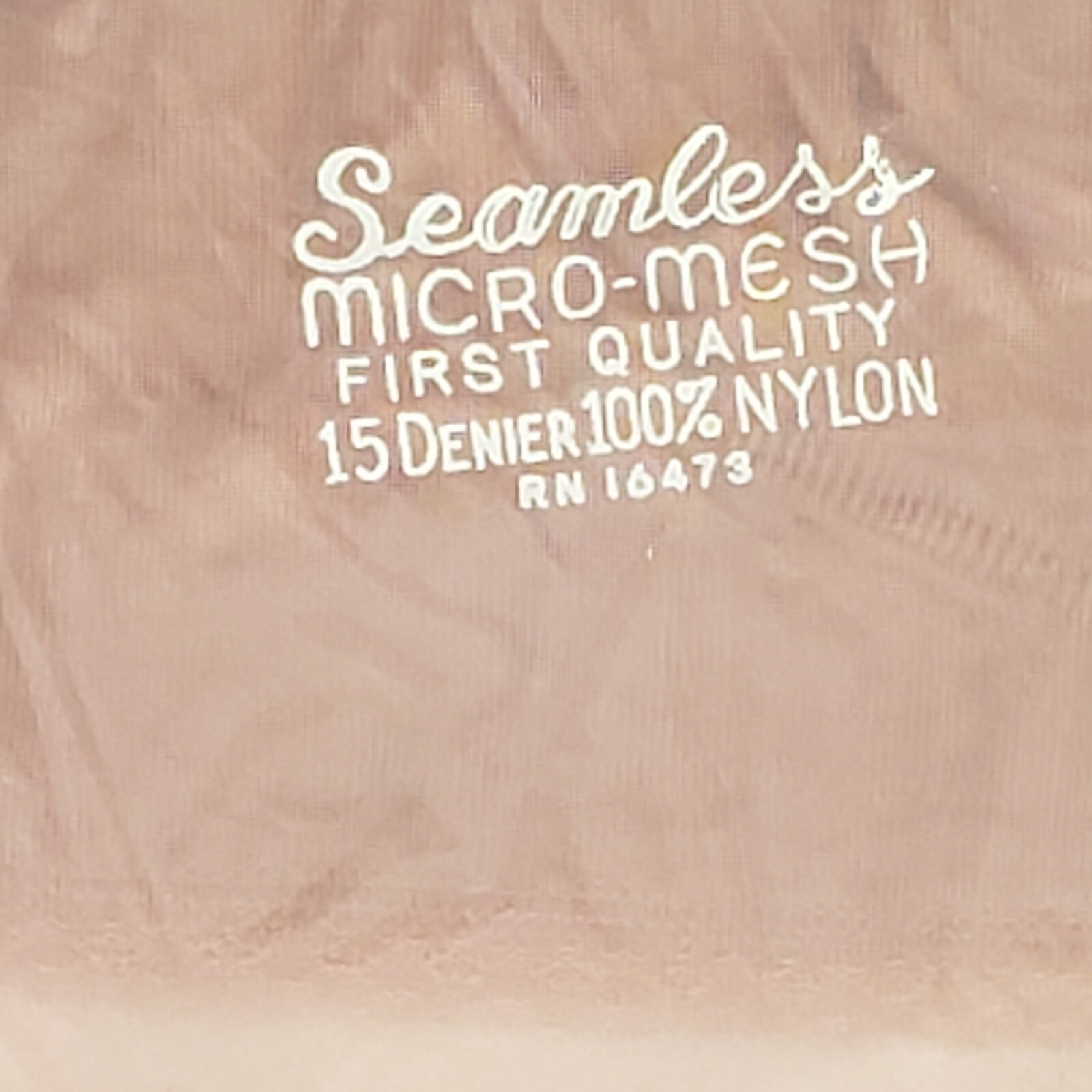 Nylons Seamless Micro-Mesh First Quality 15 Denier Vintage 4pairs Rose Beige 10