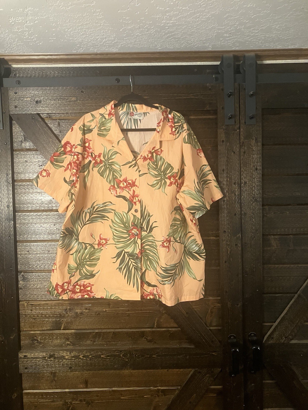 Vintage 80’s 90’s Hilo Hattie Mango Floral Cotton Women’s Hawaiian Shirt 2X