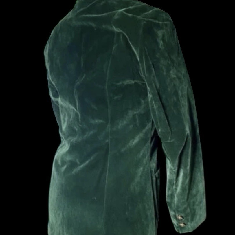 Vintage 1960’s Frank Lee Green Velveteen Fully Lined 3 Button Blazer Size 8