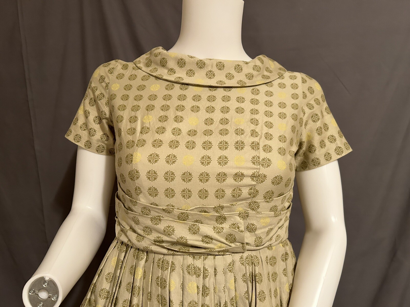 Vtg. 60s Tommy Carol Dress Sz.8 100% Cotton Fit & Flare Metal Zip 30-24-38