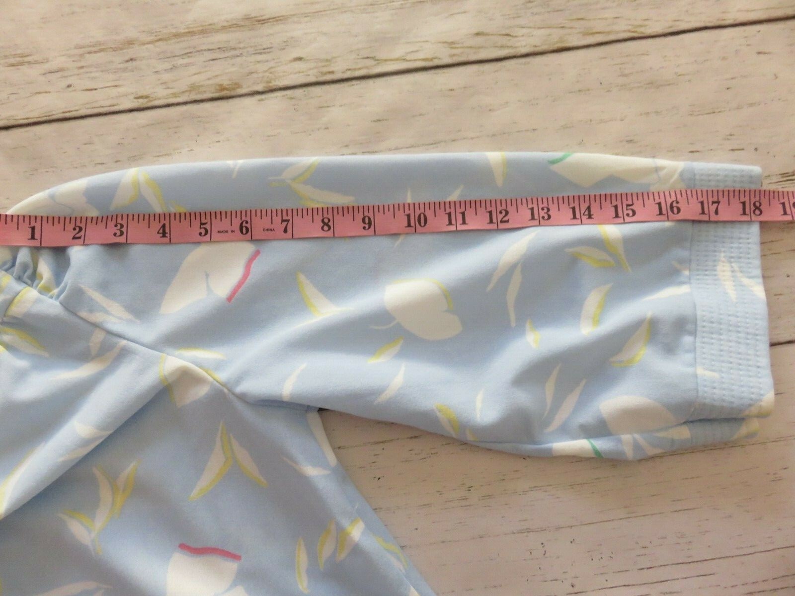 Sears House Robe Lounge Wear Front Zip Pastel Blue Floral Vintage Retro M
