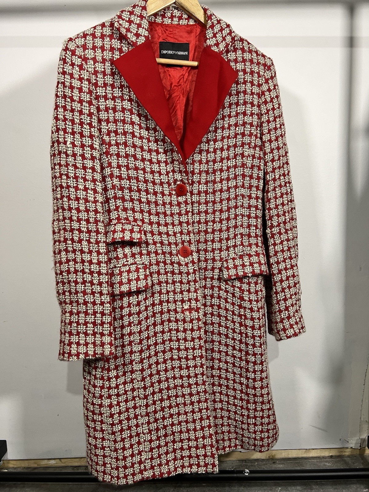 Emporio Armani Vintage Wool With Silk Inside Jacket SZ 46