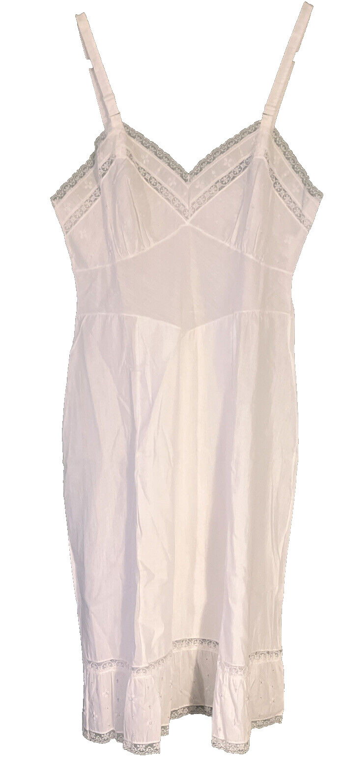 Vintage Charmode Sears Roebuck Embroidered Slip Size 36 w/Original Box