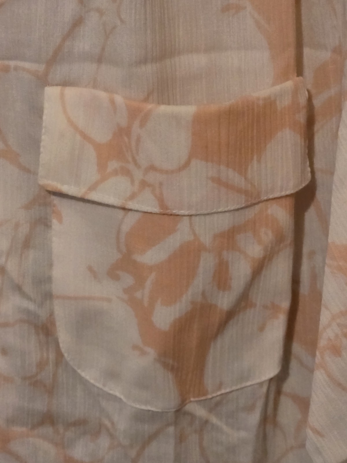 Halston VI Vintage 70s/80s Tropical Print Front Pocket 100% Cotton Blouse EUC 12