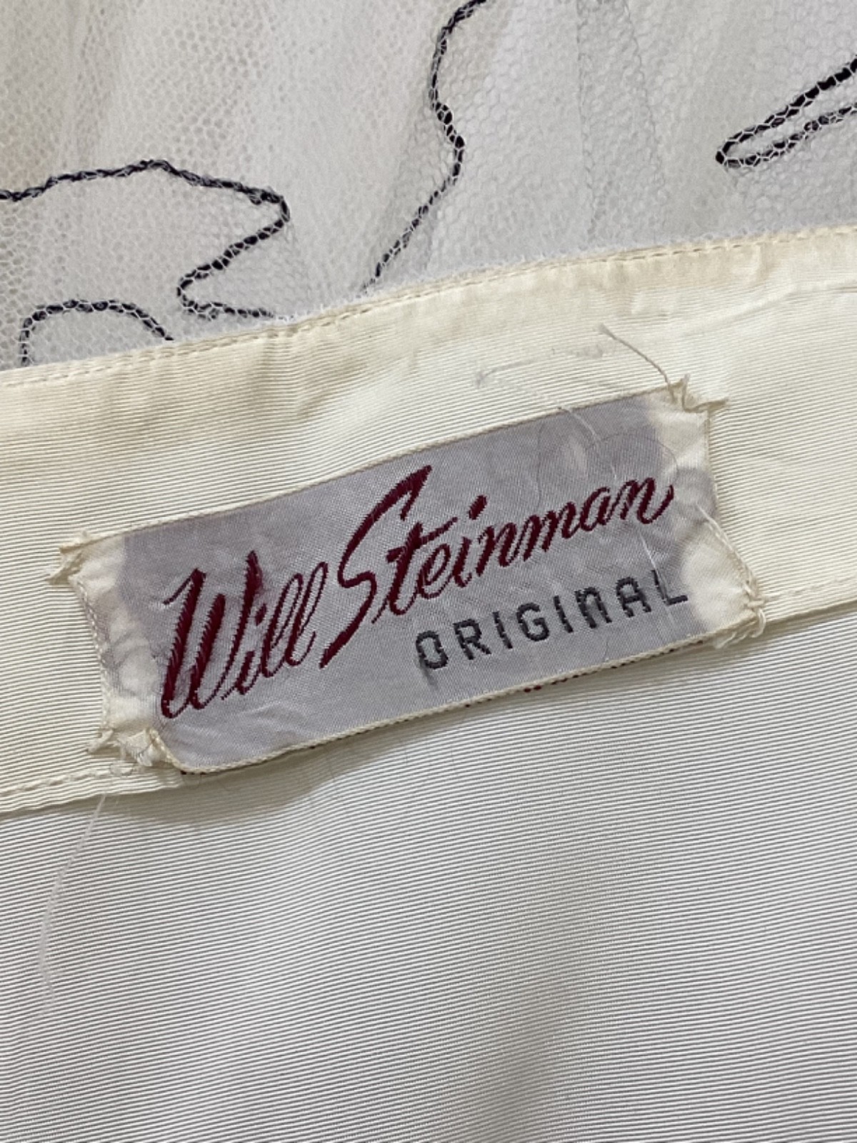 Vintage 1950’s Will Steinman Original Black & White Tulle Strapless Party Dress