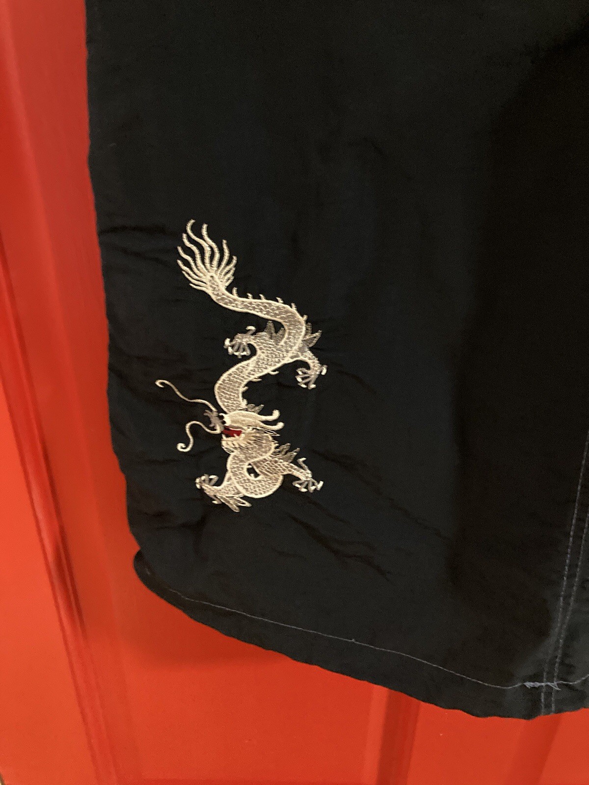 Vtg 90’s Y2K Tagrag Parachute Dragon Grunge Streetwear Skirt Med Navy Blue RARE