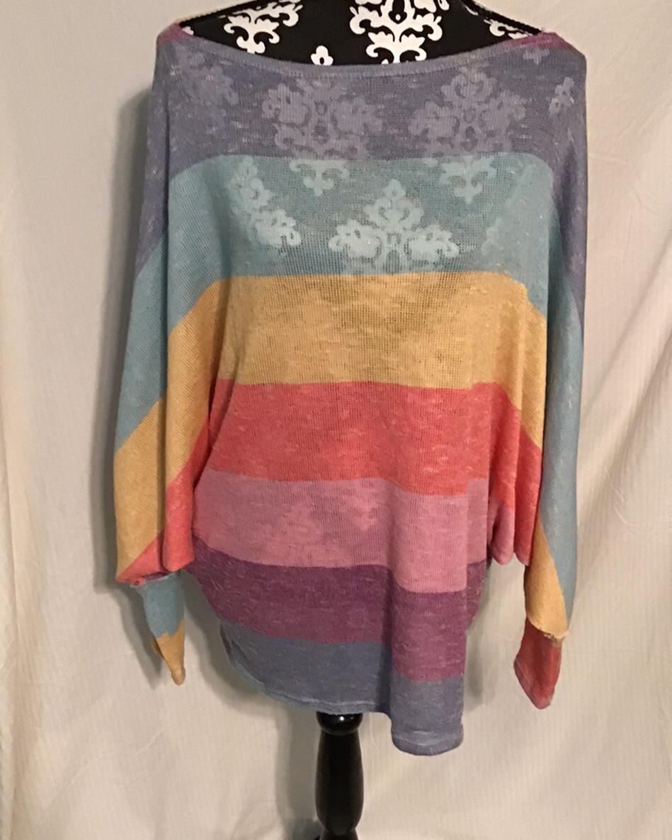 Vintage FANTASTIC FAWN Large Oversized Sweater With Butterfly Sleeves. USA.