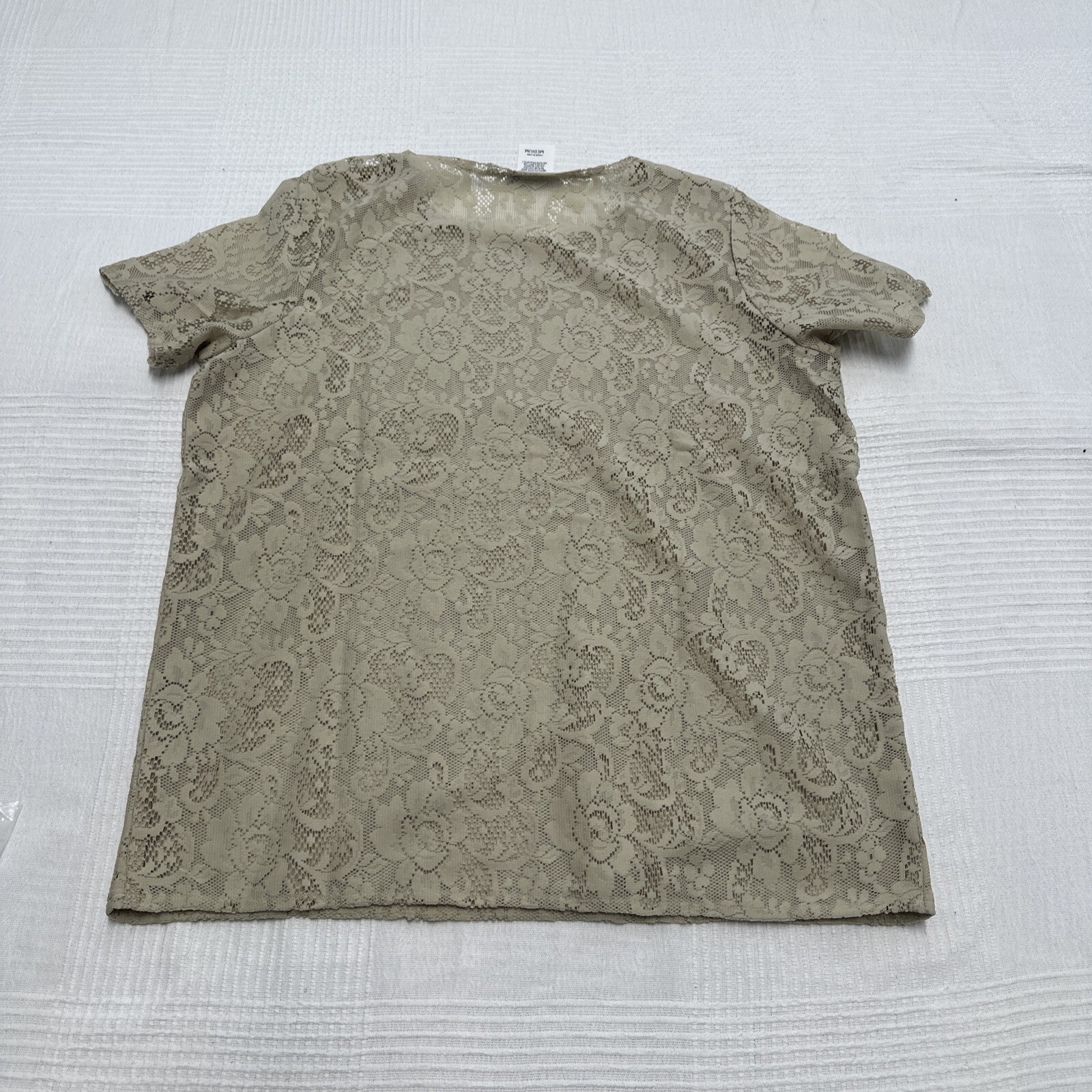 New WOMEN’S VINTAGE Sheer See Through Sand SHIRT – FASHION FORMULAS SIZE Medium