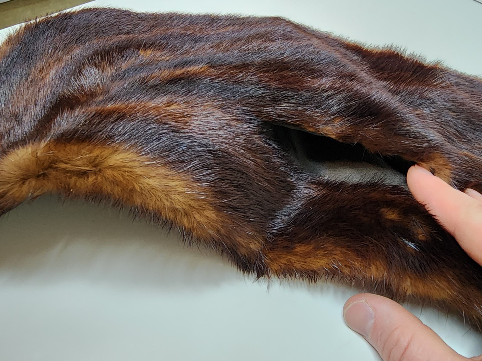Vintage Yamaoka Fur Co. Mutation Mink Cape Stole Style #16 with Box