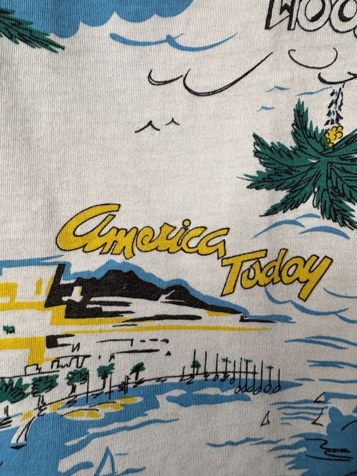 Vtg 80′ Instant Glamour Limited Express Cotton Graphic Tee Holiday Motel Cars M