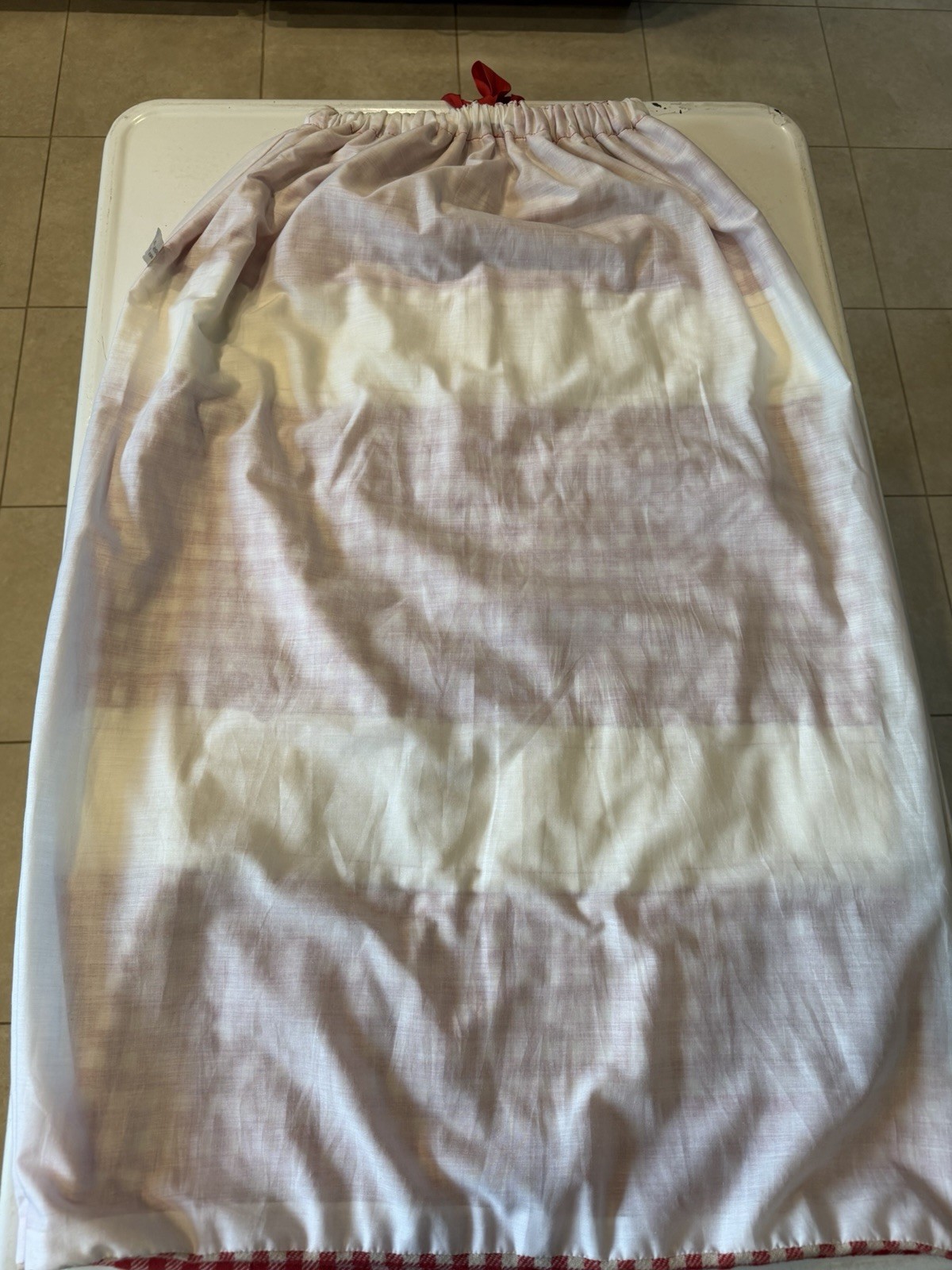 EUC 70s VTG Mr Hank Red/Cream Plaid/stripes Wool Maxi Skirt 28-38” LG Prairie