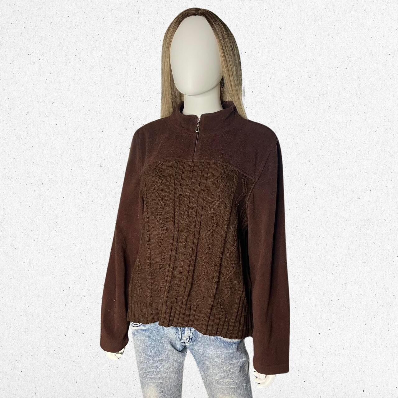 Vintage 90s Basic Editions Brown Plush Sweater