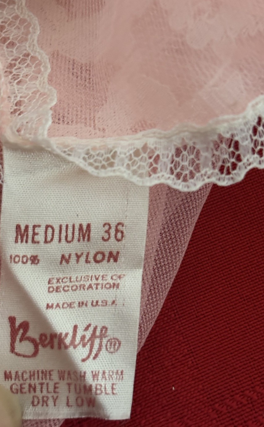 Vintage Sheer Nylon Berkliff Nightgown And Robe MED 36 Nice!