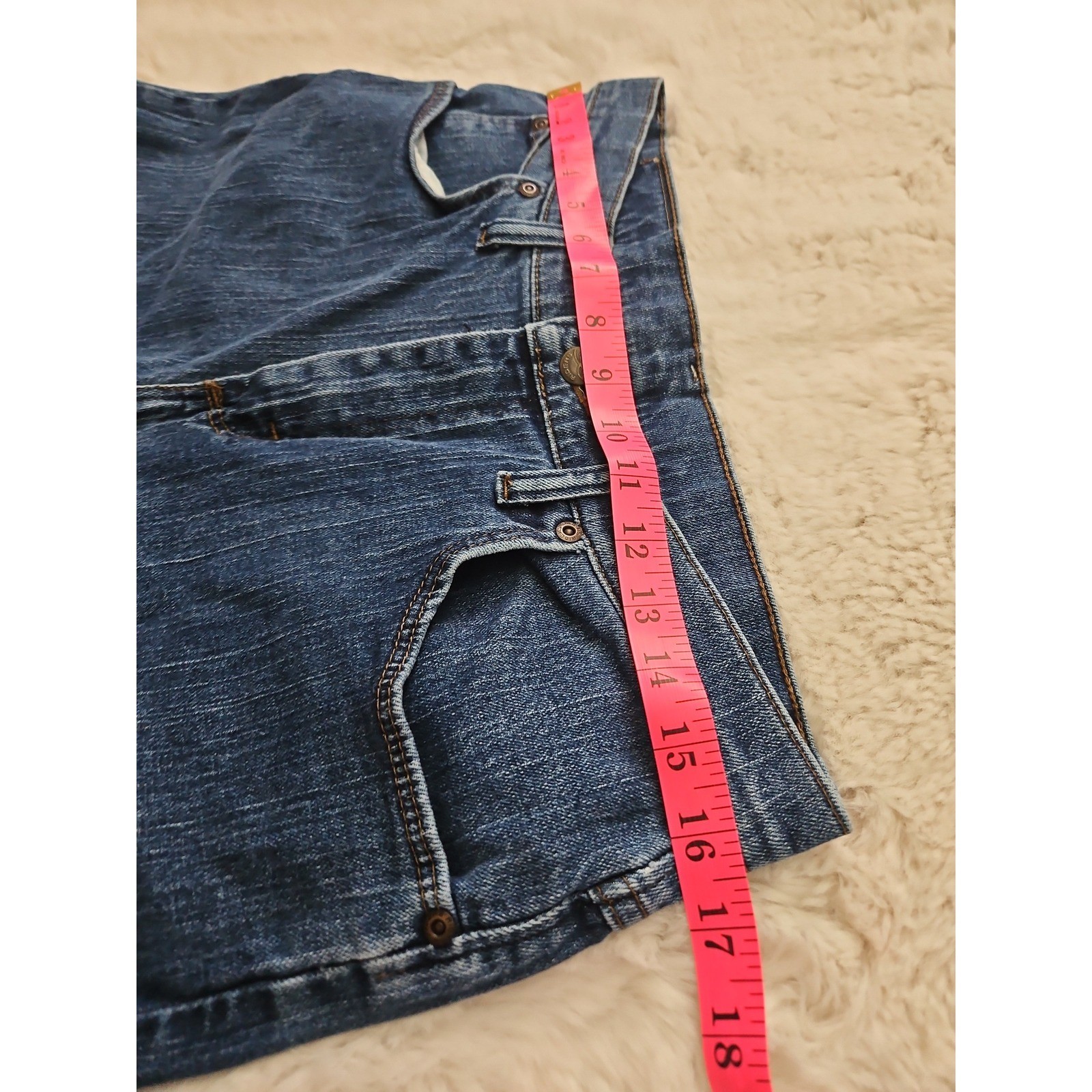 Vintage Riders by Lee Straight Leg Jeans 10M Medium Wash Stretch High Mid Rise 9