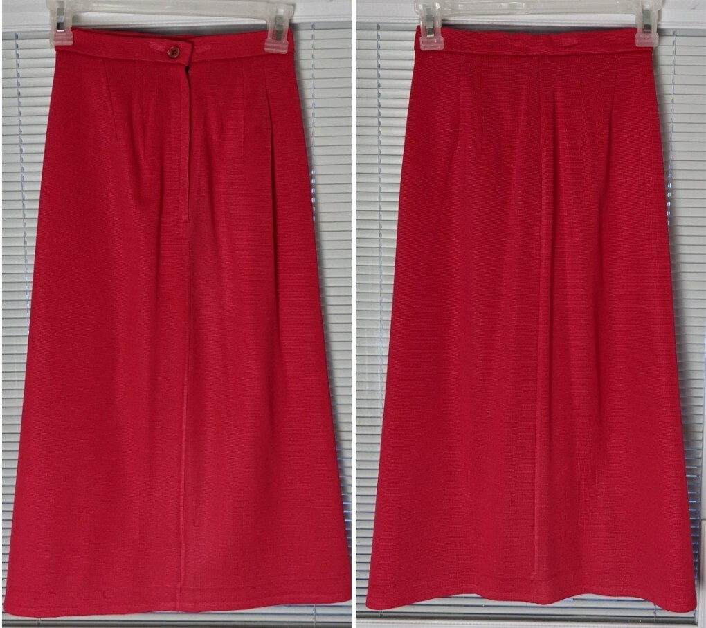 Buttessa Women’s Vintage Two Piece Pink/Coral Suit Skirt Sz 10 modern XS or 0