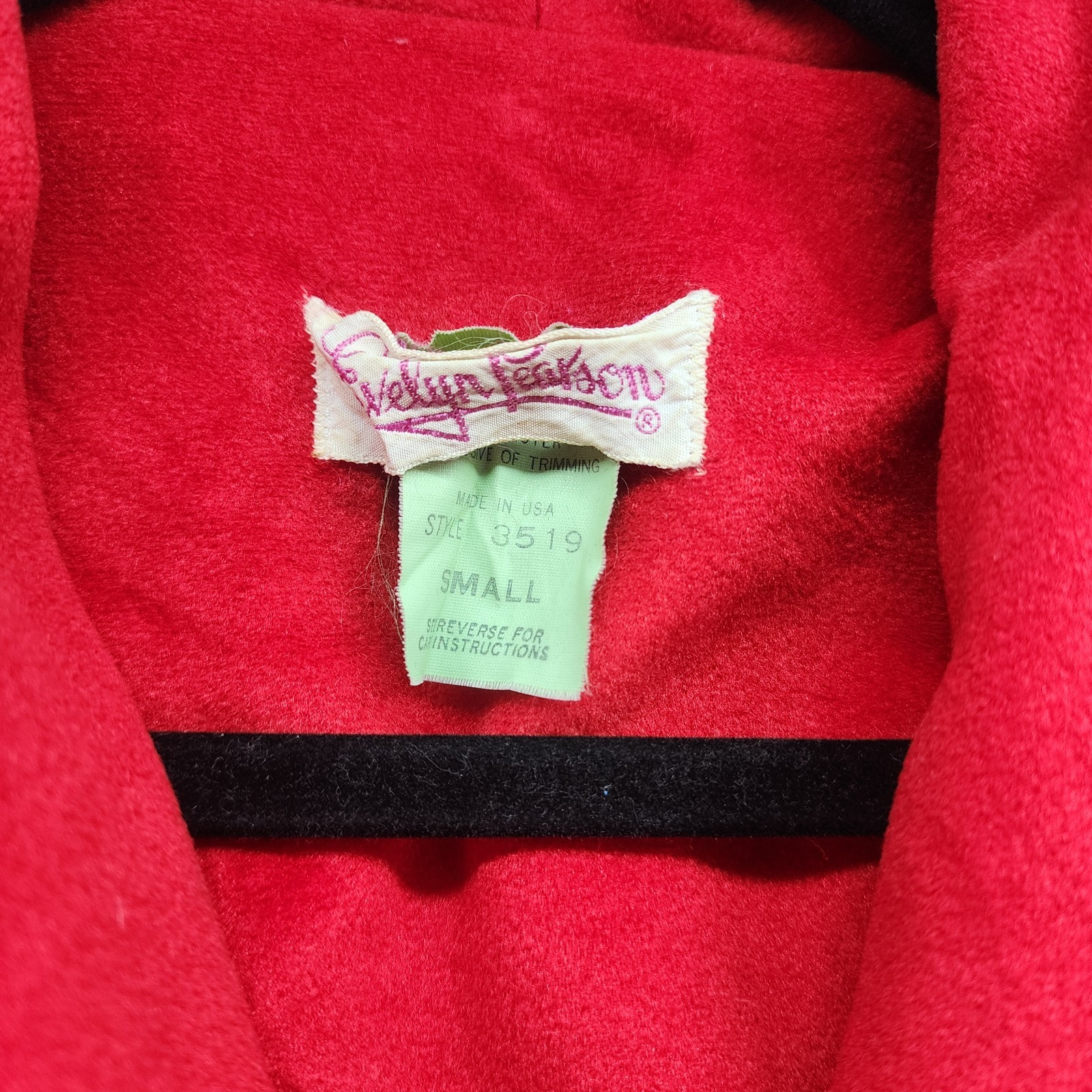 Vintage Evelyn Pearson Red Black House Coast Dressing Gown Small Loungewear Robe