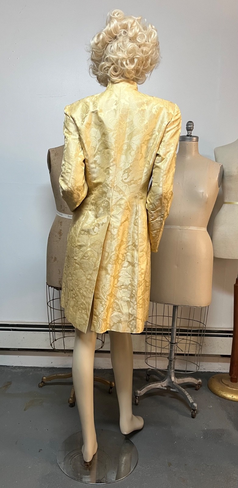 NWT J Peterman Life at Chenonceaux Silk Damask Cutaway Jacket Bust 36-38 $335.00