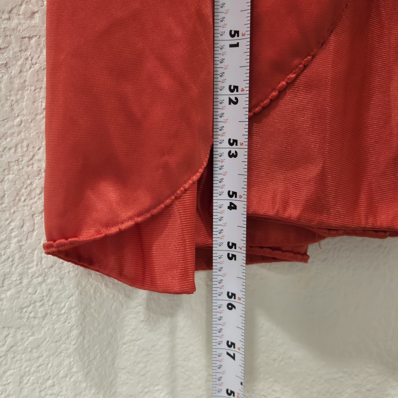 Vtg Sultry Red Pin Up Strappy Open Front Nylon Lingerie Nightgown Sz 32