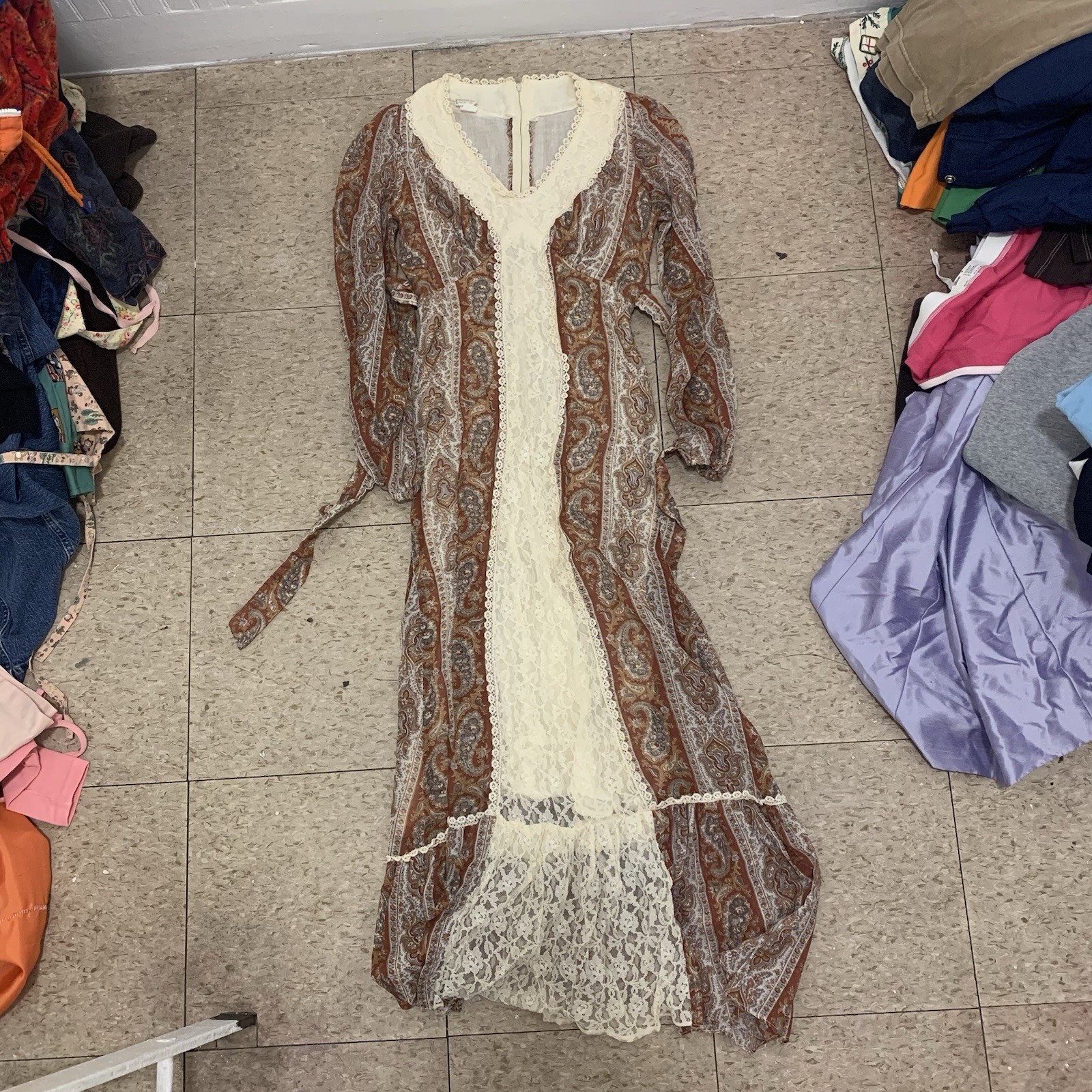 vtg 70s praire dress