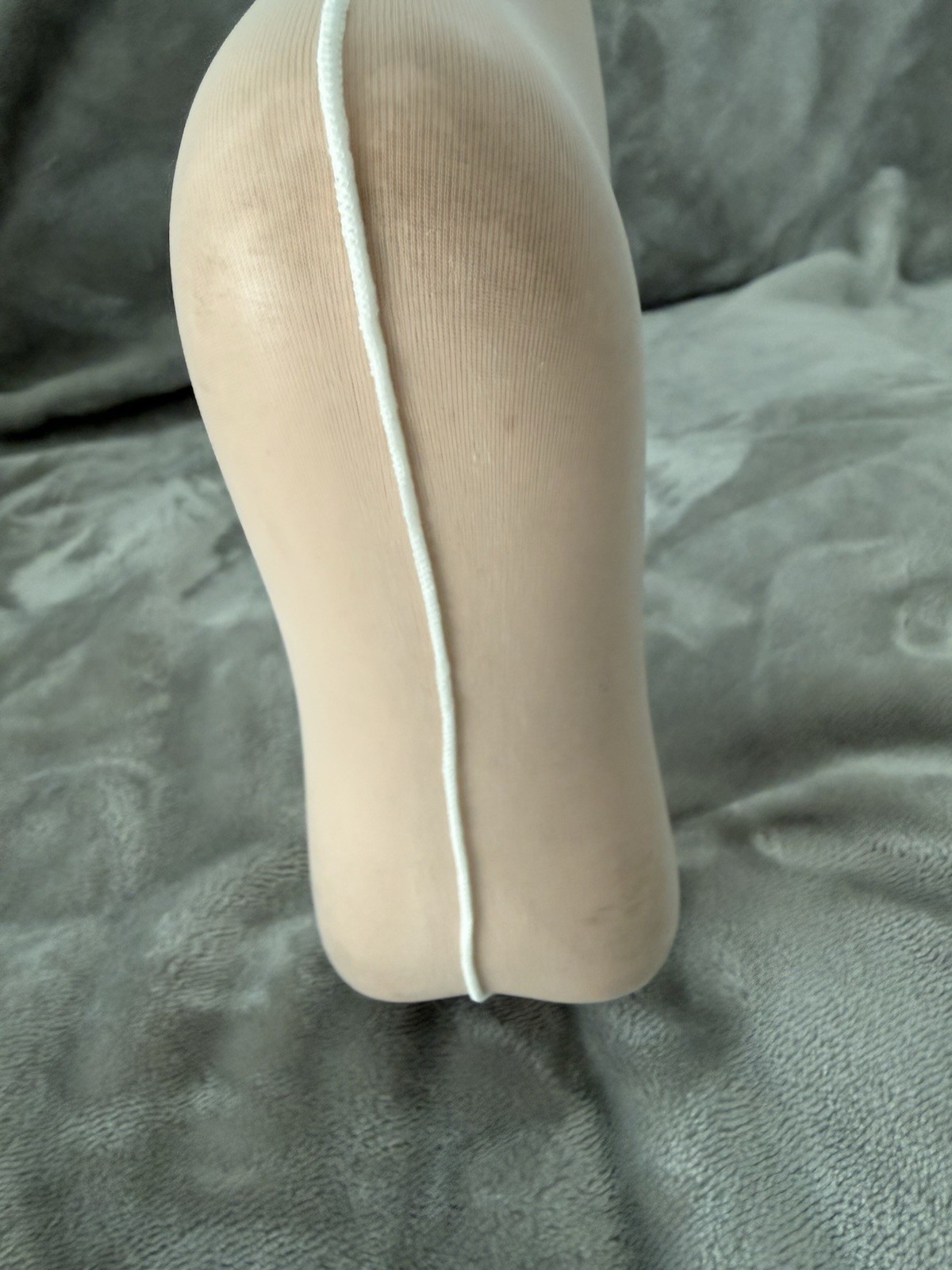 Vintage Extra Long Pantyhose With Seam And Bare Foot
