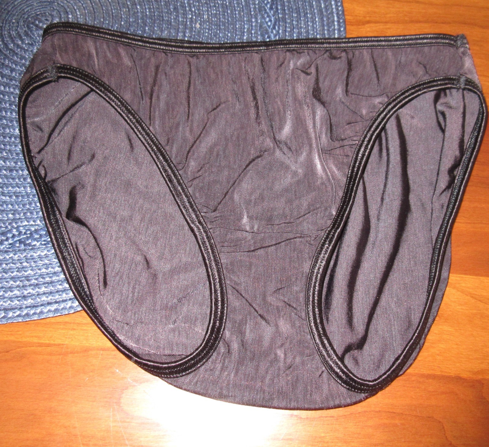 vintage Y2K VASSARETTE stretch nylon HI LEG glossy bikini 14338 panties 5 / S